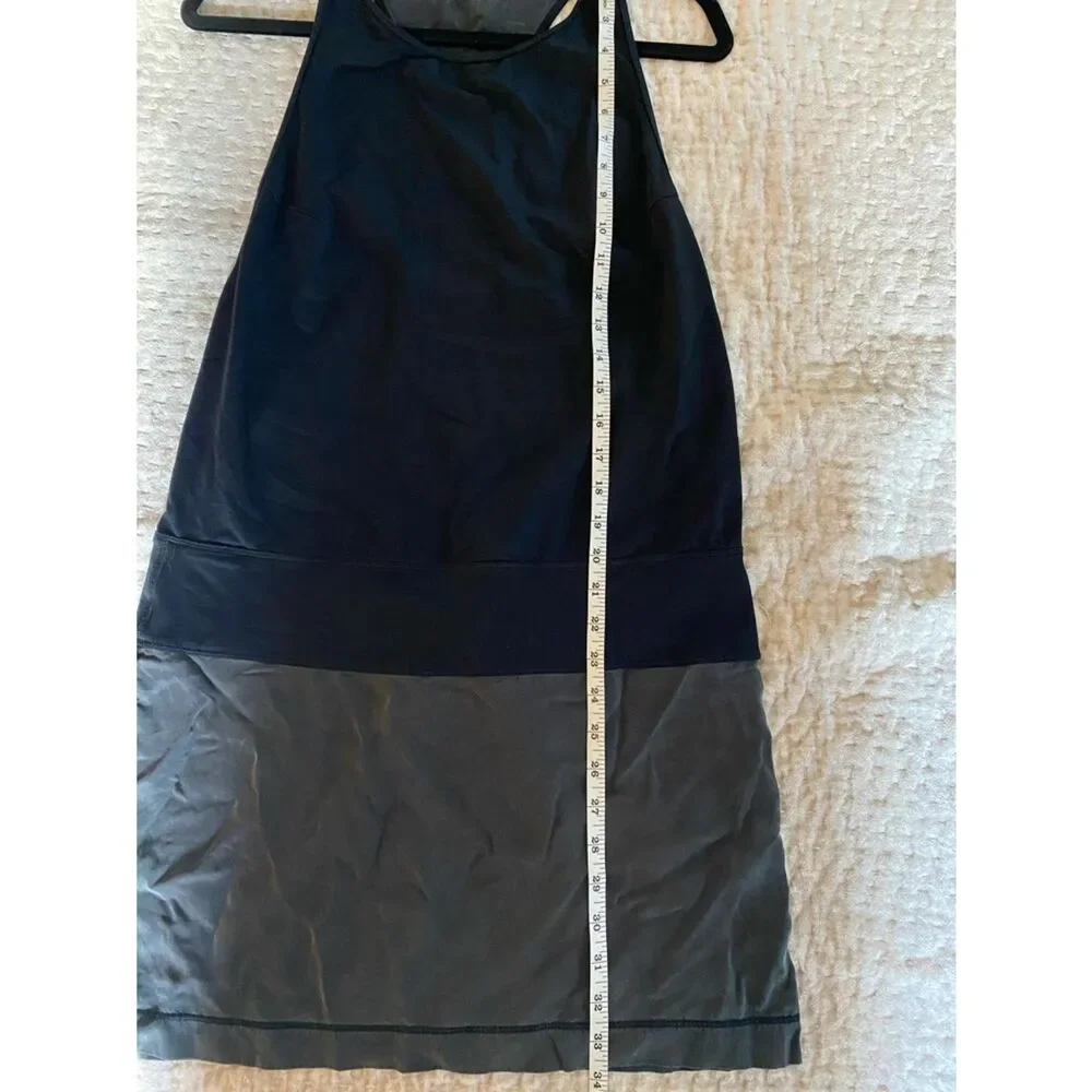 lululemon athletica Black and Gray Sleeveless Colorblock Mini Dress